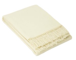 Oxford Throw – Merino Wool Blend – Ivory