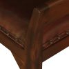Leather Single Seater Stool (Mahogany)