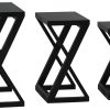 Z Style Nest of Table (Black)