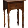 Milly Turn Leg 1 Drawer Side Table (Mahogany)