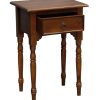 Milly Turn Leg 1 Drawer Side Table (Mahogany)