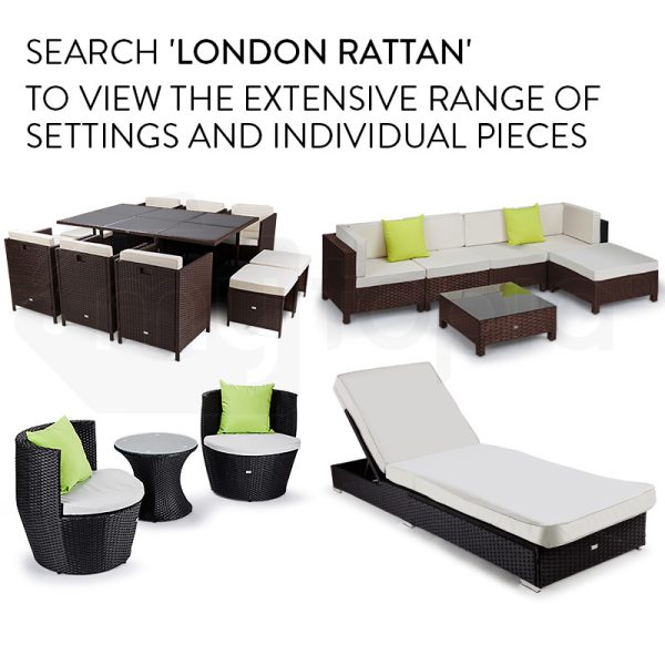 LONDON RATTAN 1pc Sofa Outdoor Furniture Wicker Lounge Corner Garden Chair