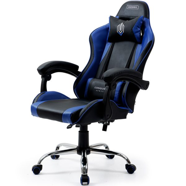 OVERDRIVE Conquest Series Reclining Gaming Ergonomic Office Chair with Lumbar and Neck Pillows