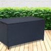 Outdoor PE Wicker Storage Box Garden 320L-Black