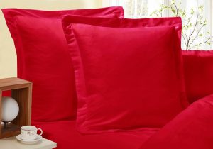 1000TC Premium Ultra Soft European Pillowcases 2-Pack Red