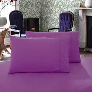 1000TC Premium Ultra Soft Queen size Pillowcases 2-Pack – Purple