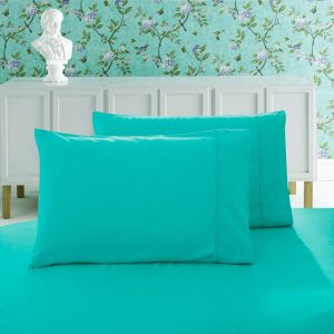 1000TC Premium Ultra Soft Standrad size Pillowcases 2-Pack – Teal