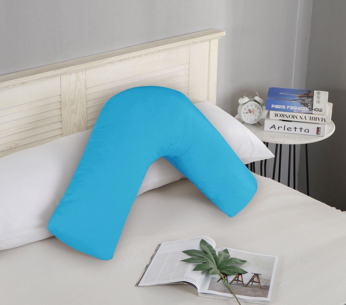 1000TC Premium Ultra Soft V SHAPE Pillowcase – Light Blue