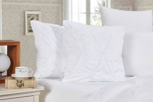 Diamond Pintuck Premium Ultra Soft Cushion Covers 2-Pack – White