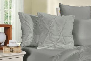 Diamond Pintuck Premium Ultra Soft Cushion Covers 2-Pack – Grey