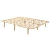 Platform Bed Base Frame Wooden Natural Double Pinewood
