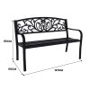 Wallaroo Steel Outdoor Garden Bench – Floral