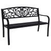 Wallaroo Steel Outdoor Garden Bench – Floral