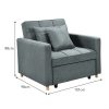 Suri 3-in-1 Convertible Sofa Chair Bed by Sarantino –  Airforce Blue