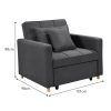 Suri 3-in-1 Convertible Lounge Chair Bed by Sarantino – Dark Grey