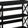 Sarantino Lucas 3-Tier Bookshelf Display Rack – Black