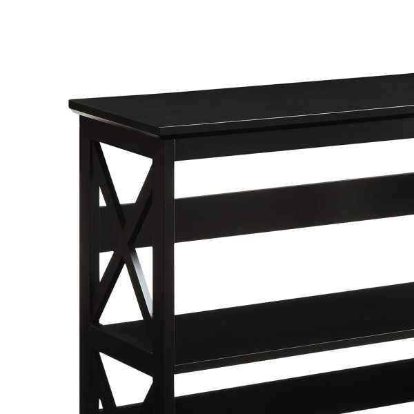 Sarantino Lucas 3-Tier Bookshelf Display Rack – Black