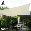Wallaroo Waterproof Outdoor Shade Sail Canopy Sun Cloth  Square 4x4M