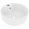 Luxury Wash Basin with Overflow Matt White 36×13 cm Ceramic