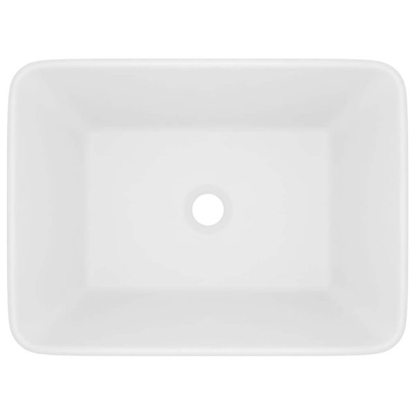 Luxury Wash Basin Matt White 41x30x12 cm Ceramic