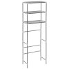 3-Tier Storage Rack over Toilet Silver 53x28x169 cm