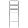 3-Tier Storage Rack over Toilet Silver 53x28x169 cm