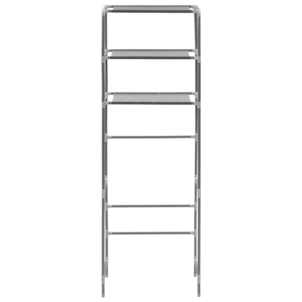 3-Tier Storage Rack over Toilet Silver 53x28x169 cm