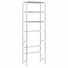 3-Tier Storage Rack over Toilet Silver 53x28x169 cm