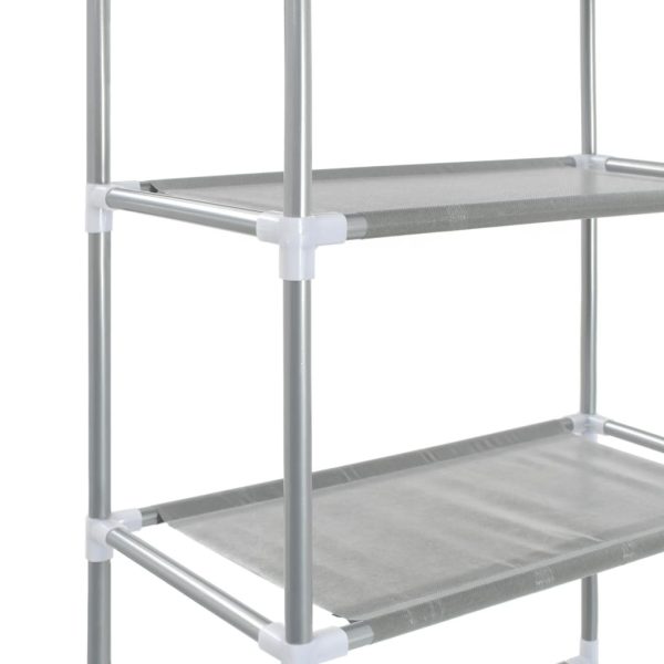 3-Tier Storage Rack over Toilet Silver 53x28x169 cm