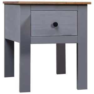 Glenshaw Bedside Cabinet Grey 46x40x57 cm Pine Panama Range