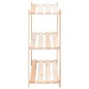 3-Tier Storage Rack 80x38x90 cm Solid Wood Pine 150 kg