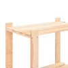 3-Tier Storage Rack 80x38x90 cm Solid Wood Pine 150 kg