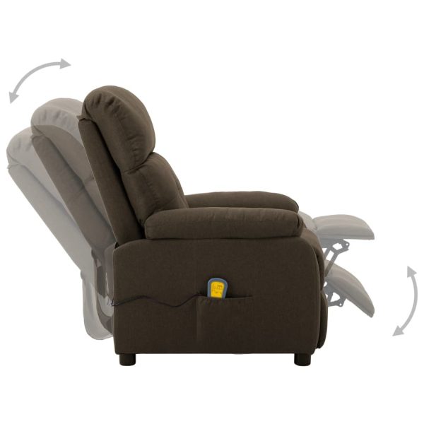 Massage Chair Brown Fabric