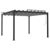 Gazebo with Louvered Roof 3×3 m Anthracite Fabric and Aluminium