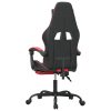 Gaming Chair with Footrest Black and Red Faux Leather