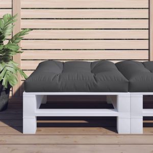 Pallet Cushion Black 70x70x10 cm Fabric