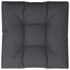 Pallet Cushion Black 70x70x10 cm Fabric