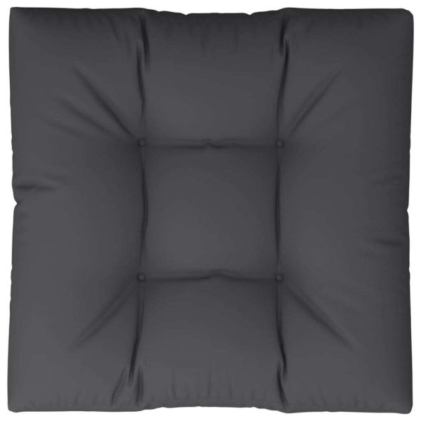 Pallet Cushion Black 70x70x10 cm Fabric