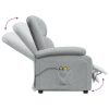 Stand up Massage Recliner Chair Light Grey Fabric