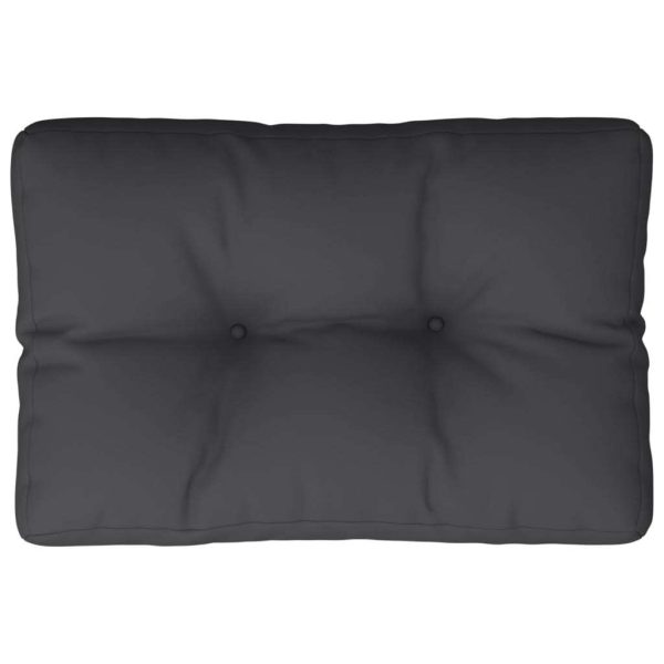 Pallet Cushion Black 60x40x10 cm Fabric