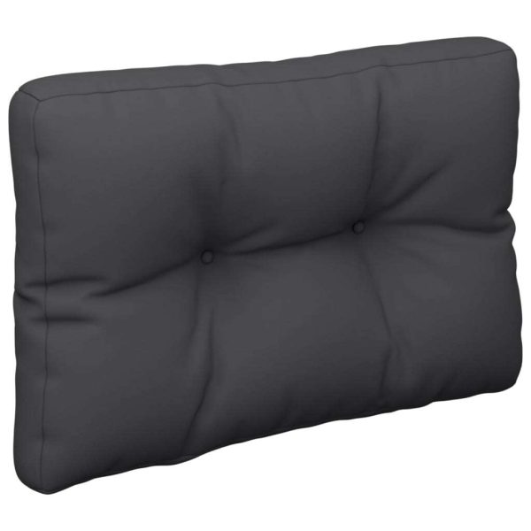 Pallet Cushion Black 60x40x10 cm Fabric