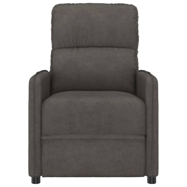 Stand up Massage Chair Dark Grey Microfiber Fabric