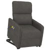 Stand up Massage Chair Dark Grey Microfiber Fabric