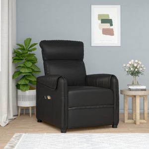 Stand up Massage Chair Black Faux Leather