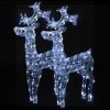 Reindeer Christmas Decorations 2 pcs 60x16x100 cm Acrylic