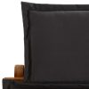 Sun Loungers with Cushions 2 pcs Dark Grey Solid Wood Acacia