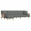 L-shaped Sofa Bed Dark Grey 279x140x70 cm Fabric