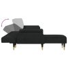 L-shaped Sofa Bed Black 271x140x70 cm Velvet