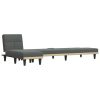 L-shaped Sofa Bed Dark Grey 255x140x70 cm Fabric