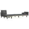 L-shaped Sofa Bed Dark Grey 275x140x70 cm Fabric